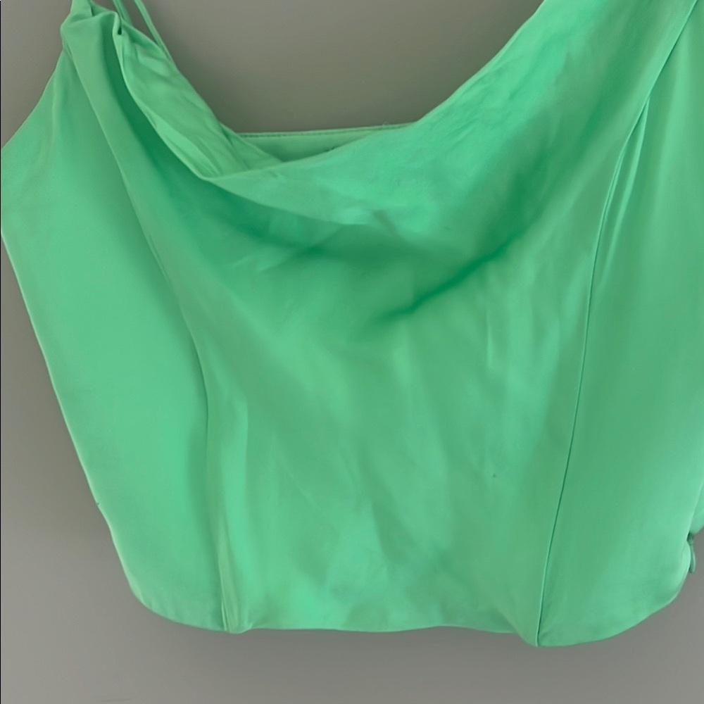 ZARA Green Sleeveless Crop Bustier Top - Picture 5 of 8